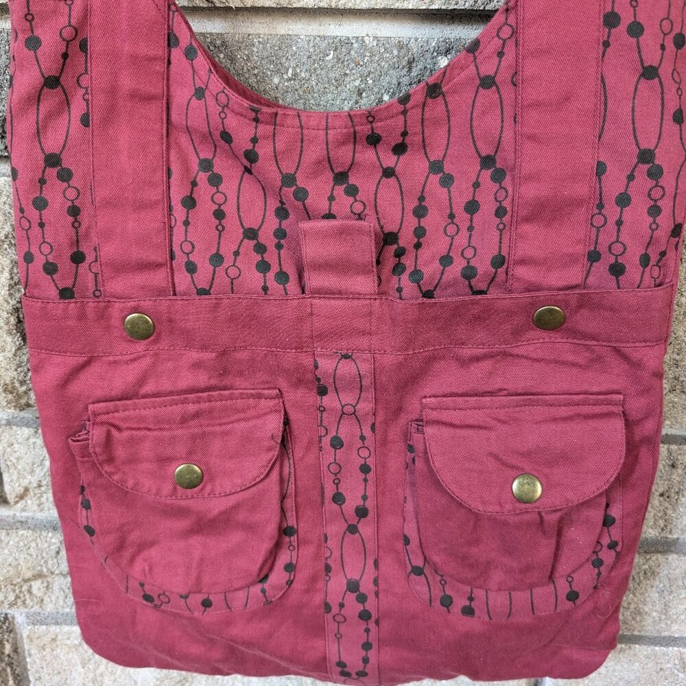 Boho Cotton Reddish Burgundy Purse from KALI